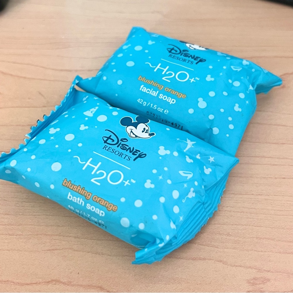 Disney Resorts H20 + Bath & Facial Soap Blushing Orange Travel Size, 2 Bars